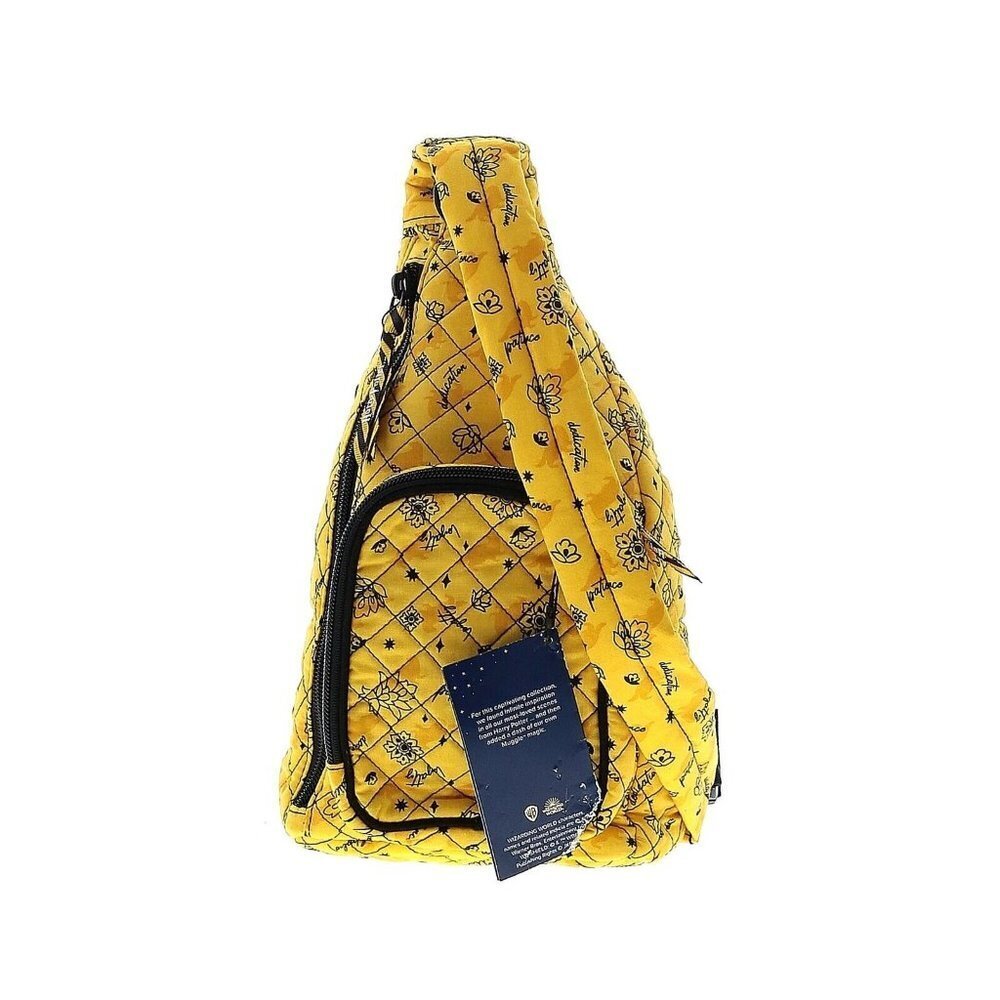 Nwt Harry Potter X Vera Bradley Hufflepuff Elements Yellow Black Sling Backpack